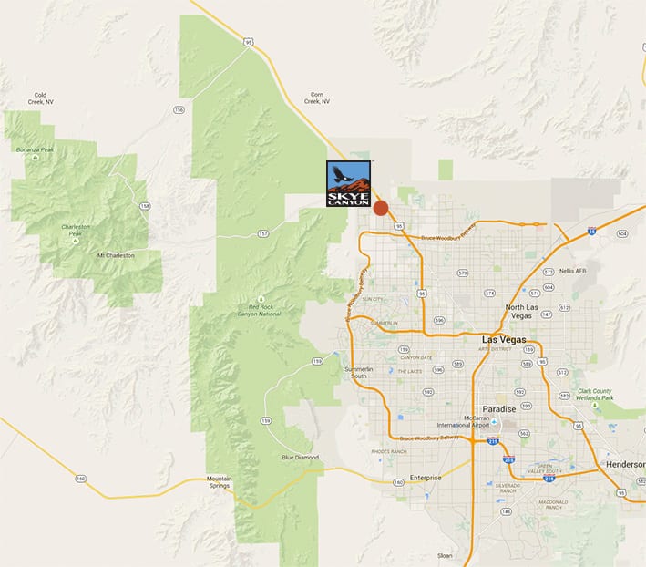 Skye Canyon Las Vegas Map
